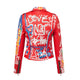 Lapel Slim Motorcycle Long Sleeve Graffiti Belt Red Leather Women - My Store