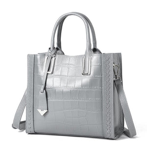 Crocodile Pattern Woven Handbag Women Leather Handbags - My Store