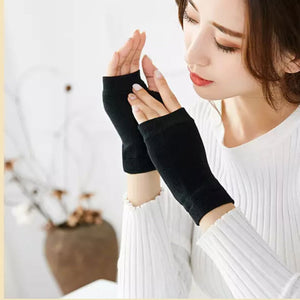 Winter Cotton Gloves Half Finger Sports Fingerless Gloves Knitted