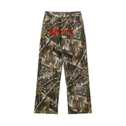 Vintage Street Alphabet Towel Embroidered Camouflage Jeans For Men And Women - My Store
