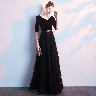 Black Evening Dress Women Noble Elegant And Slim - My Store