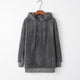 Quarter-Zip Drawstring Teddy Hoodie