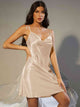 Spaghetti Strap Cowl Neck Satin Night Dress