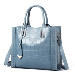 Crocodile Pattern Woven Handbag Women Leather Handbags - My Store