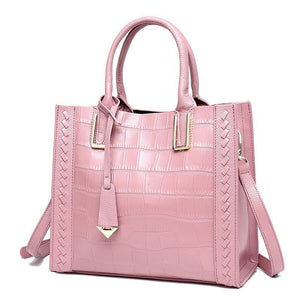 Crocodile Pattern Woven Handbag Women Leather Handbags - My Store