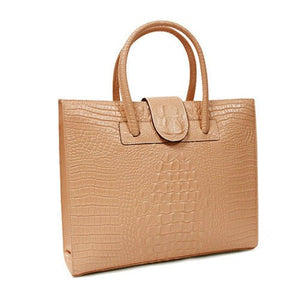 Crocodile ladies bags 2021 new fashion big shoulder bag leather bags wholesale - My Store