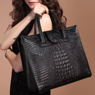 Crocodile ladies bags 2021 new fashion big shoulder bag leather bags wholesale - My Store