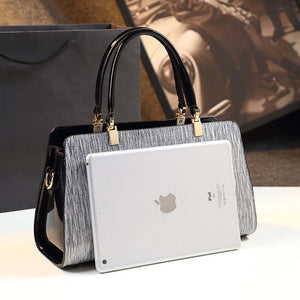 Trendy Mother Atmosphere Middle-aged Messenger Handbag Simple One-shoulder Leather Handbags - My Store