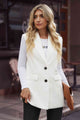 Longline Blazer Vest with Pockets