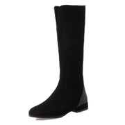 Women's New Leather Scrub Thick Heel High Boots - My Store