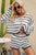 Striped Openwork Knit Hoodie and Shorts Set