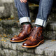 Casual Men's Leather Round Toe Martin Boots - My Store