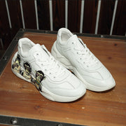 Mens Vintage Leather White Sports Shoes - My Store