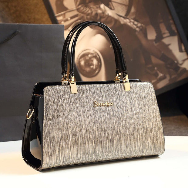 Trendy Mother Atmosphere Middle-aged Messenger Handbag Simple One-shoulder Leather Handbags - My Store
