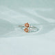 Rose Shape Inlaid Zircon Bypass Ring