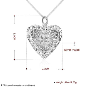 "Heart-Shaped Photo Locket Pendant"