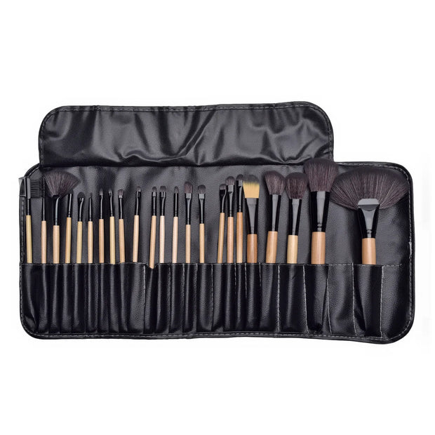 Professional 24-Piece Makeup Brush Set for Cosmetics with Eyebrow, Powder, Foundation, and Shadow Brushes - Ideal Gift Bag