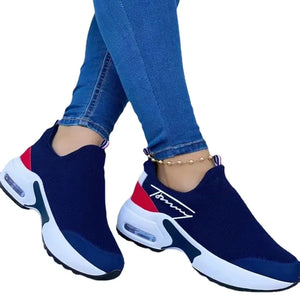 Fashion Sneakers Solid Color Flats-Ladies Shoes Casual Breathable-Comfortable.