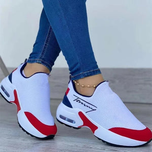 Fashion Sneakers Solid Color Flats-Ladies Shoes Casual Breathable-Comfortable.