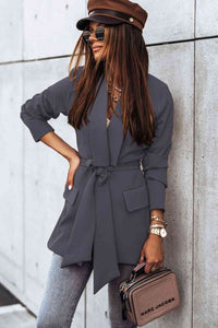 Belted Shawl Collar Blazer | Topshopshop.fashion