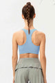 Zip-Up Round Neck Sports Bra