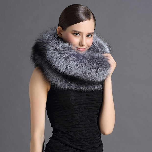Bib Silver Fur Scarf For Men And Women - My Store