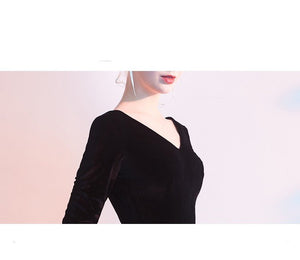 Black Evening Dress Women Noble Elegant And Slim - My Store