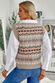 Geometric V-Neck Knit Vest